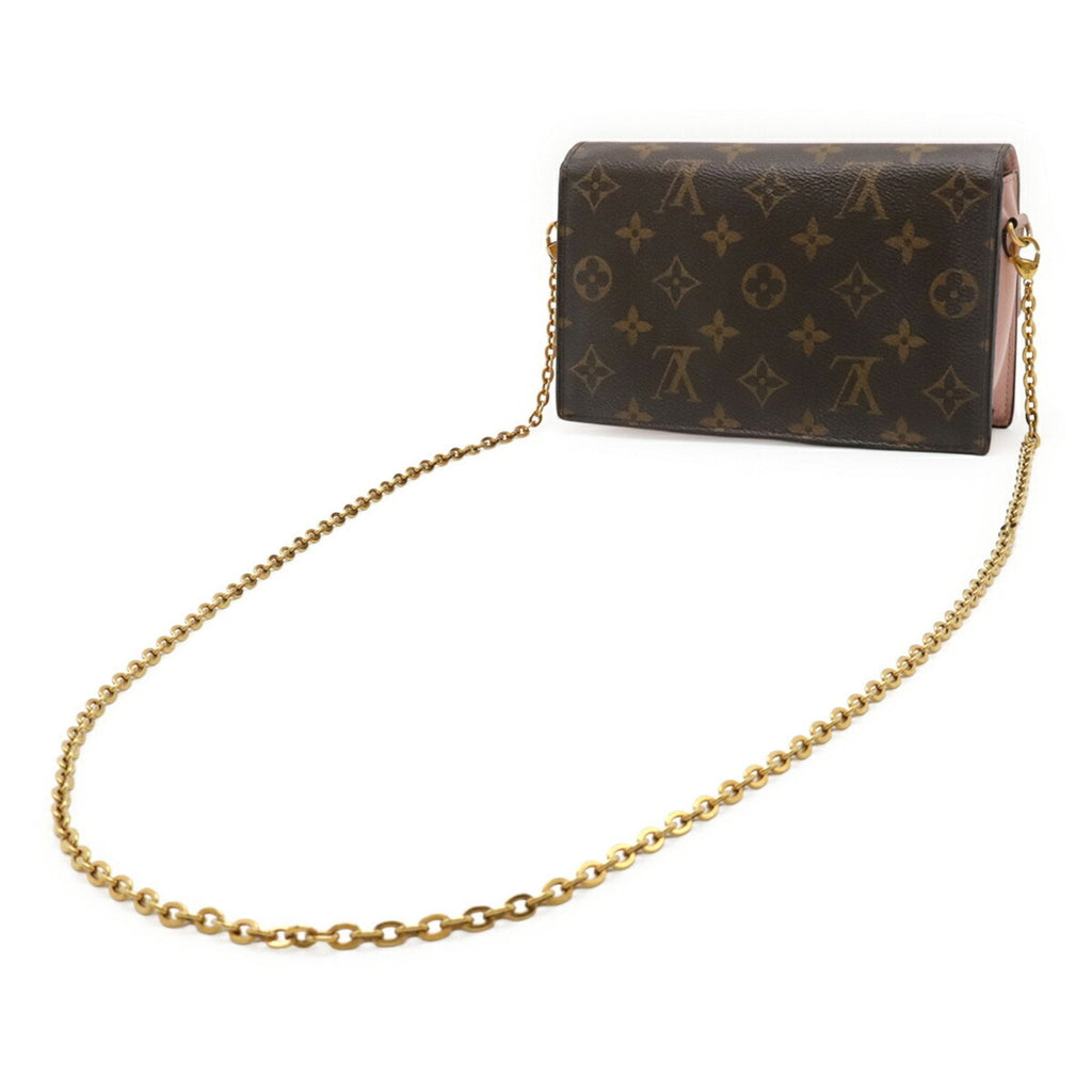 Louis Vuitton Monogram Rose Ballerine Monogram Chain/Shoulder Wallet