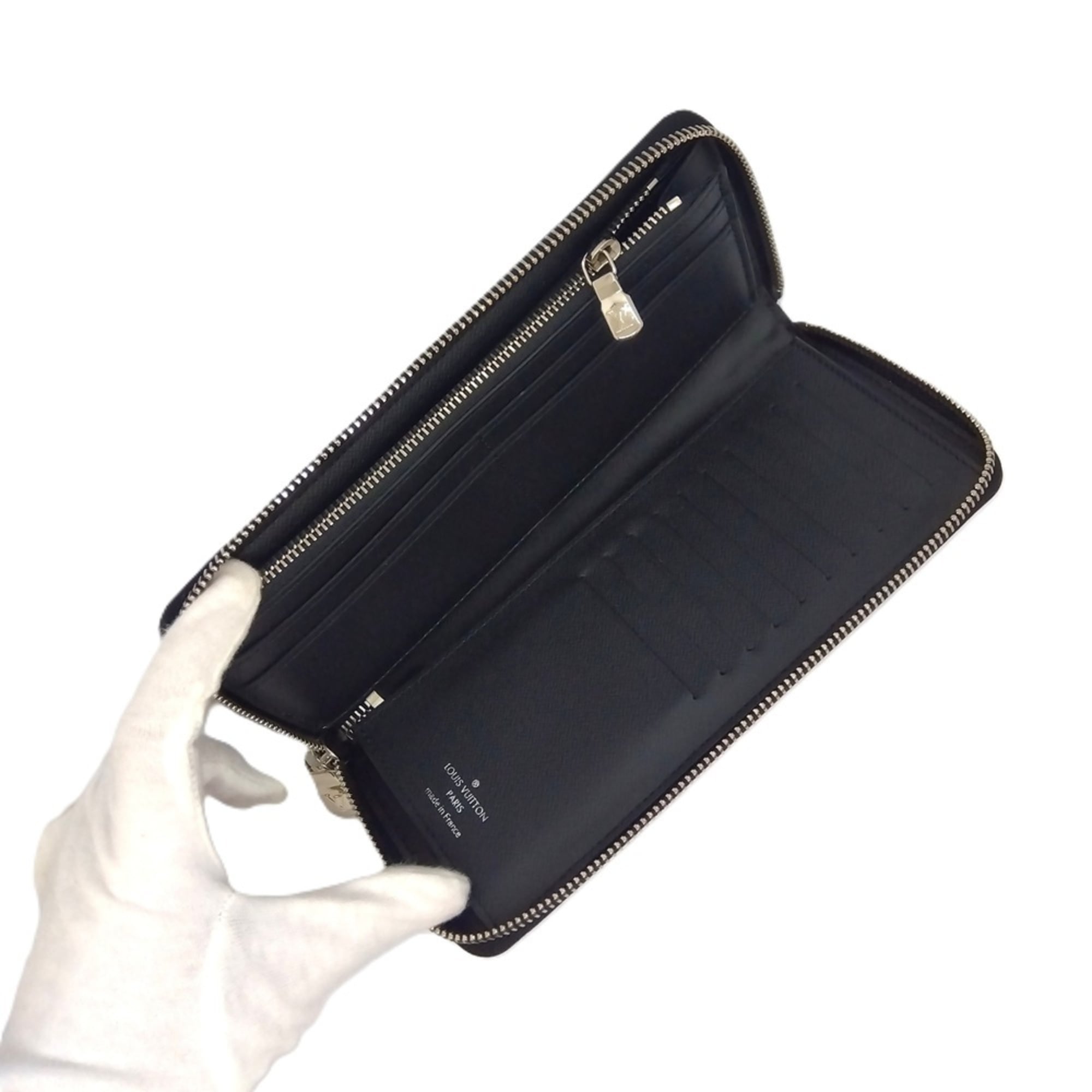 Louis Vuitton Black Damier Graphite Damier Graphite Long Wallet