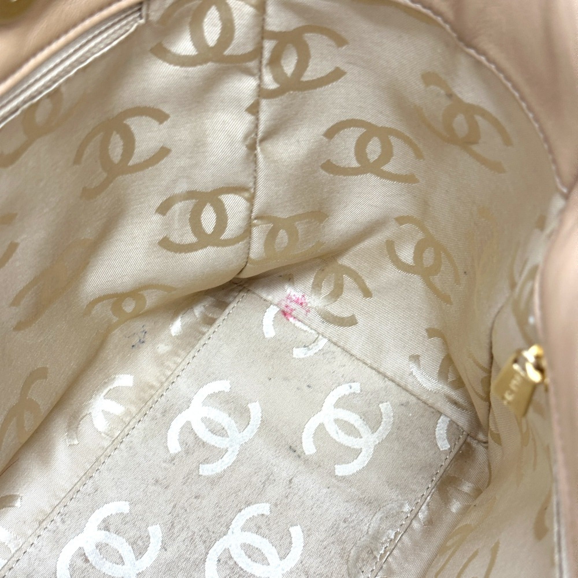 Chanel Beige Leather Tote Bag