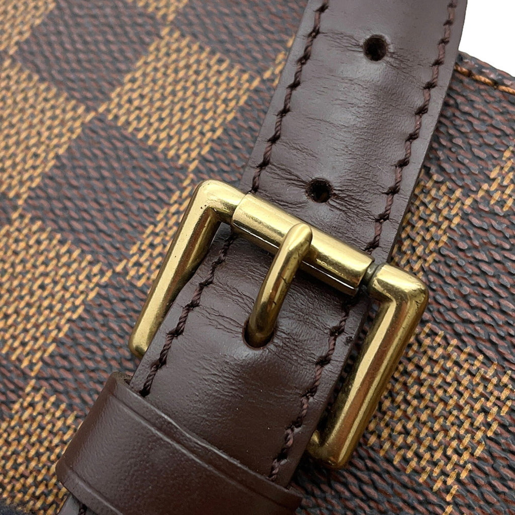 Louis Vuitton Damier Damier Canvas Ebene Red Color Shoulder Bag Tote Bag