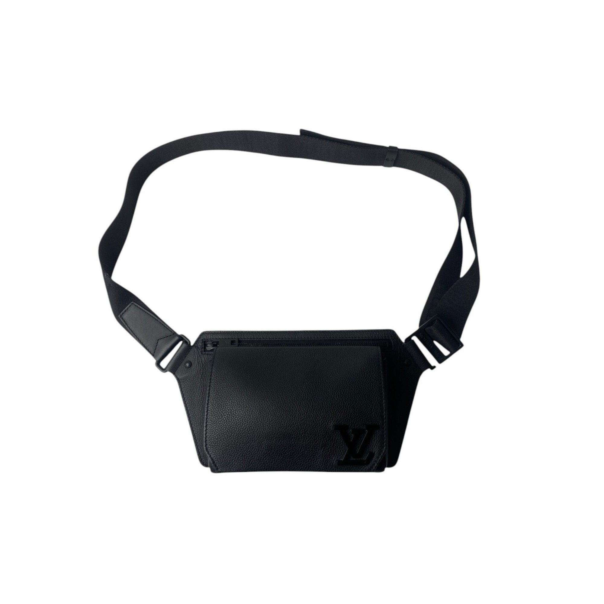 Louis Vuitton Black Leather Sling Bag