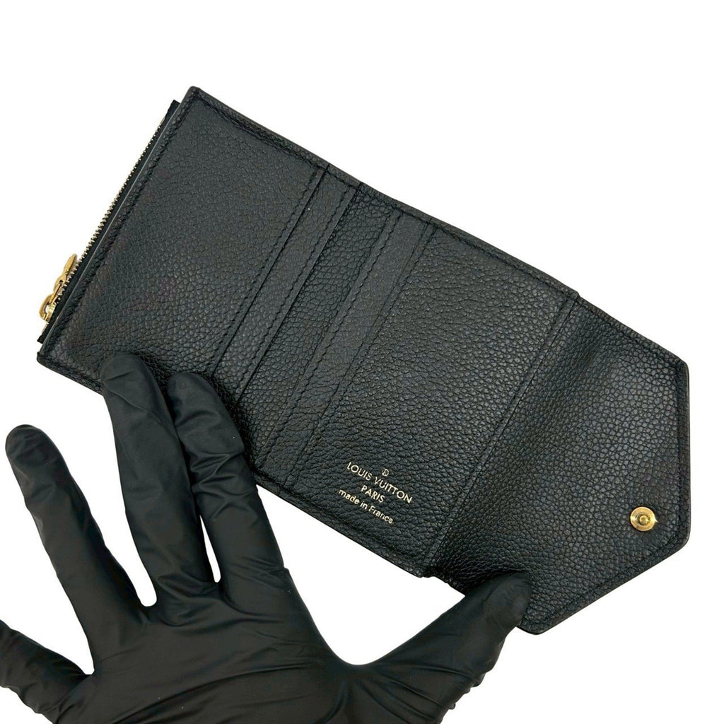 Louis Vuitton Black Leather Wallet (Tri-Fold)