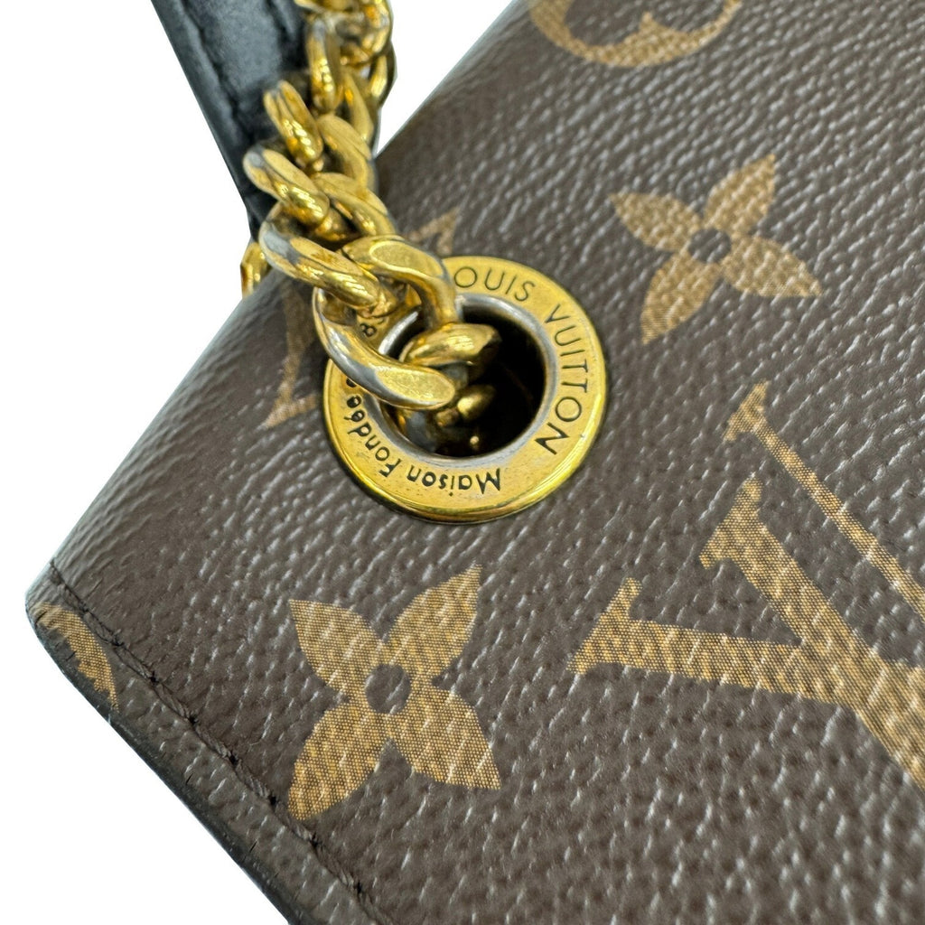 Louis Vuitton Monogram Black Brown Monogram Leather Shoulder Bag