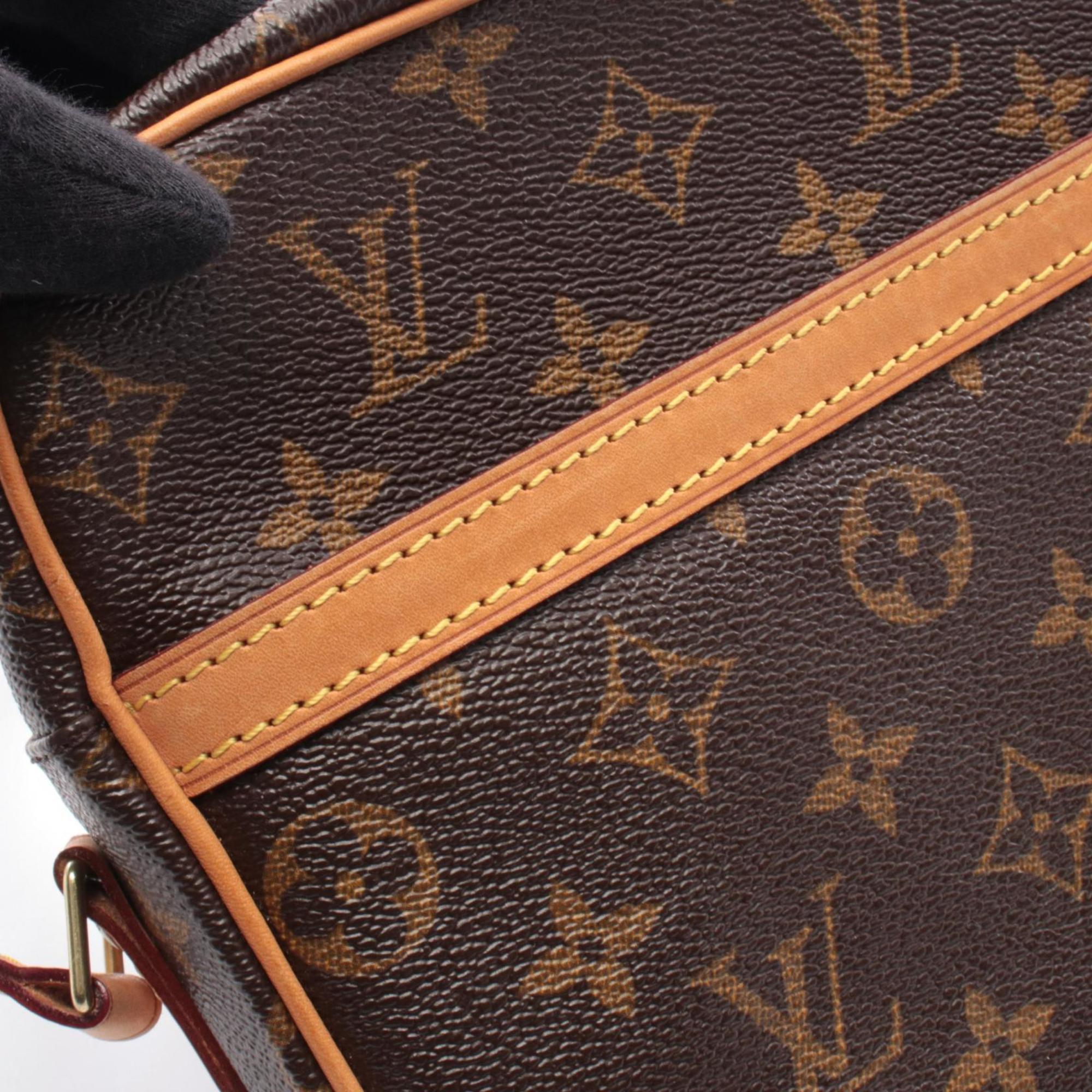 Louis Vuitton Brown Monogram Coated Canvas Leather Handbag Shoulder Bag