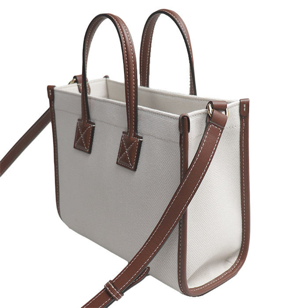 Burberry Brown Canvas Leather Shoulder Bag