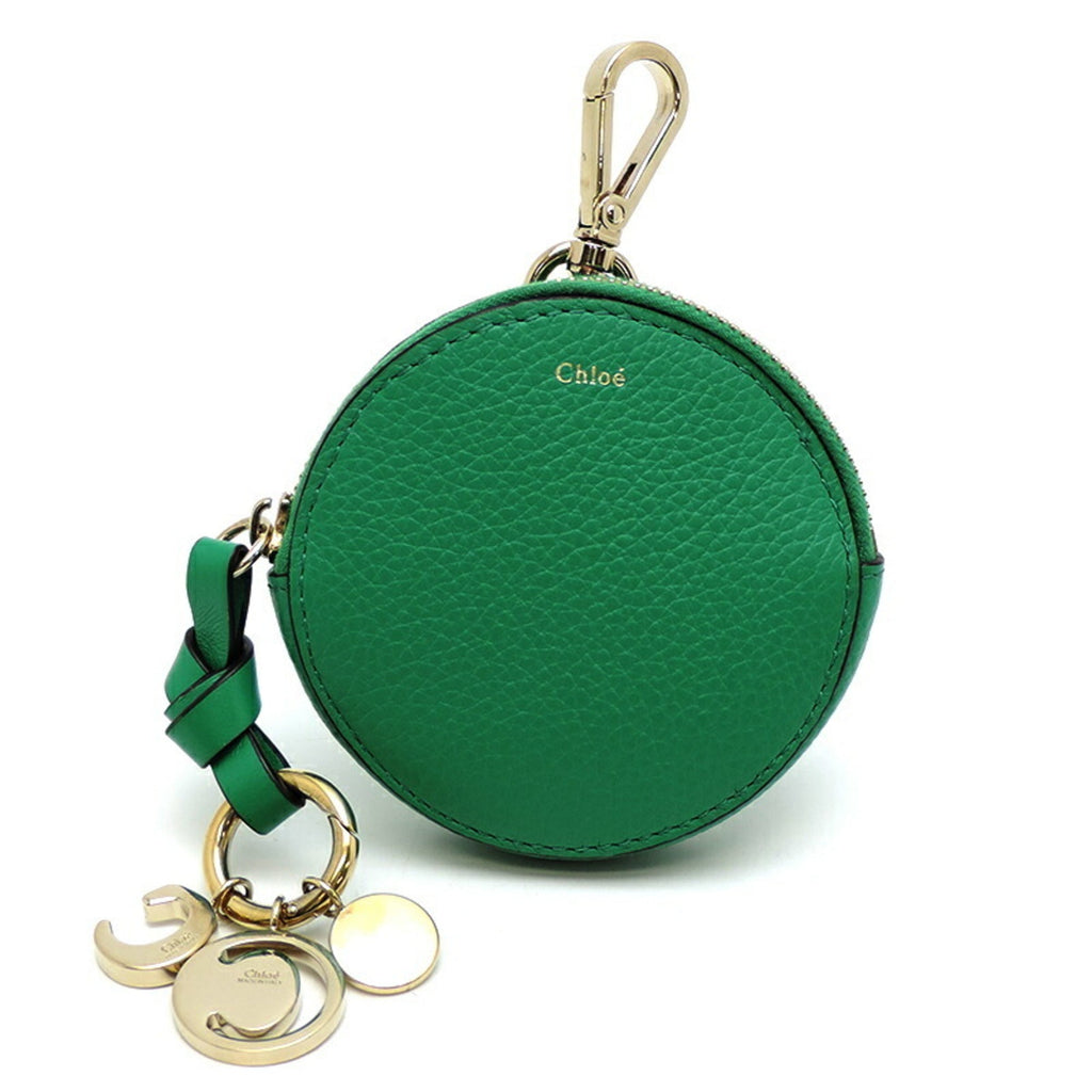 Chloé Green Leather Coin Purse/Coin Case (Pre-Owned)
