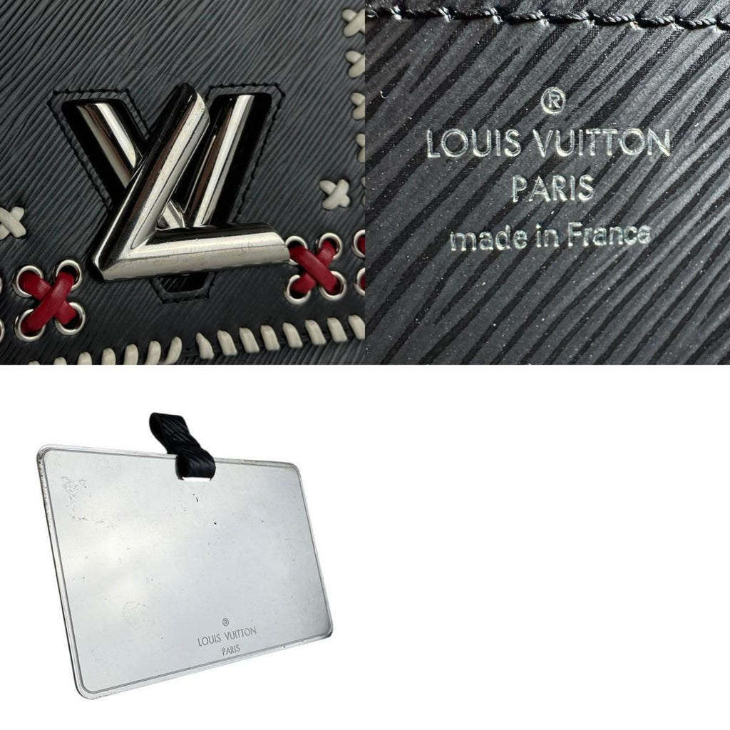 Louis Vuitton Black Off-White Red Color Epi Leather Shoulder Bag