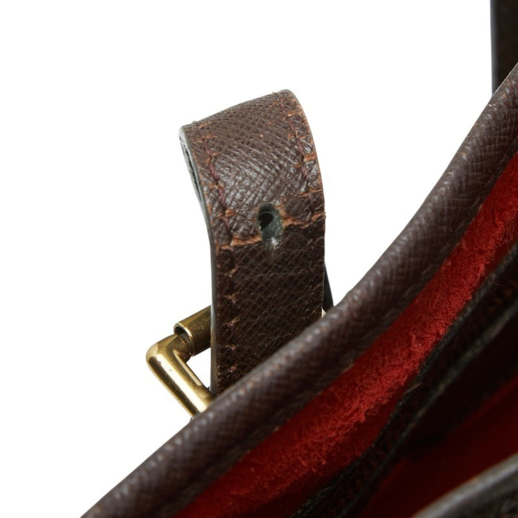 Louis Vuitton Brown Pvc Leather Shoulder Bag Tote Bag