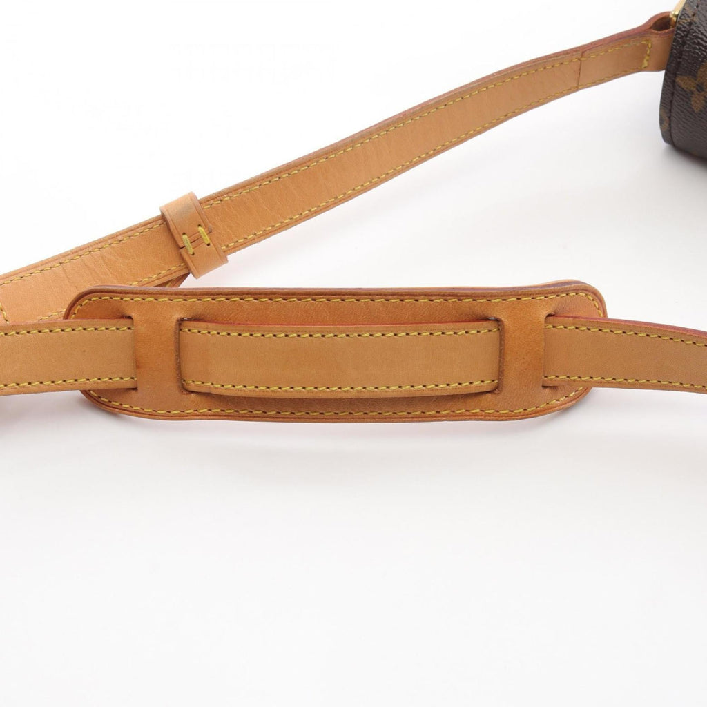 Louis Vuitton Brown Coated Canvas Leather Shoulder Bag