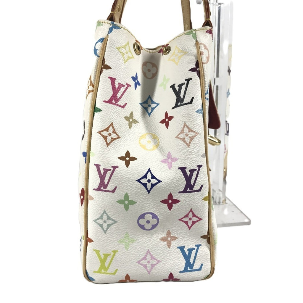 Louis Vuitton Blanc White Monogram Multicolore Shoulder Bag Tote Bag