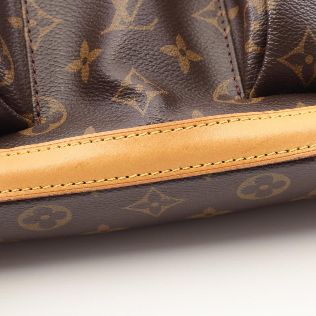Louis Vuitton Brown Coated Canvas Leather Backpack