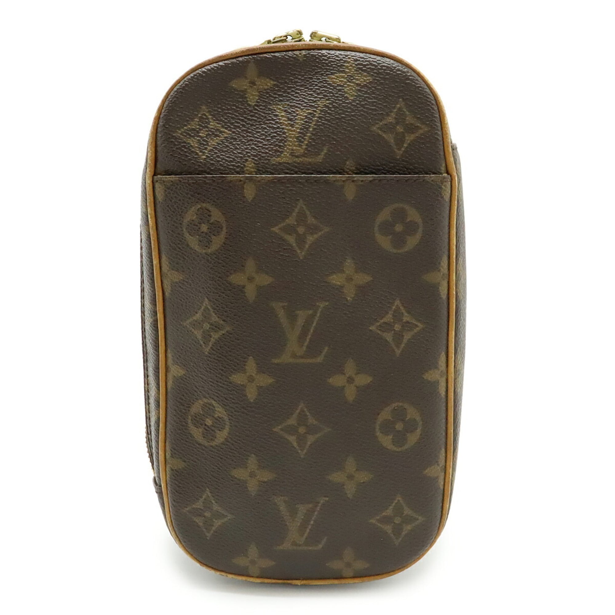 Louis Vuitton Black Brown Monogram Monogram Pochette