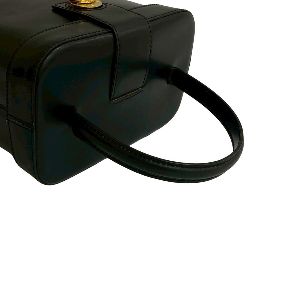 Celine Black Leather Handbag Vanity Bag