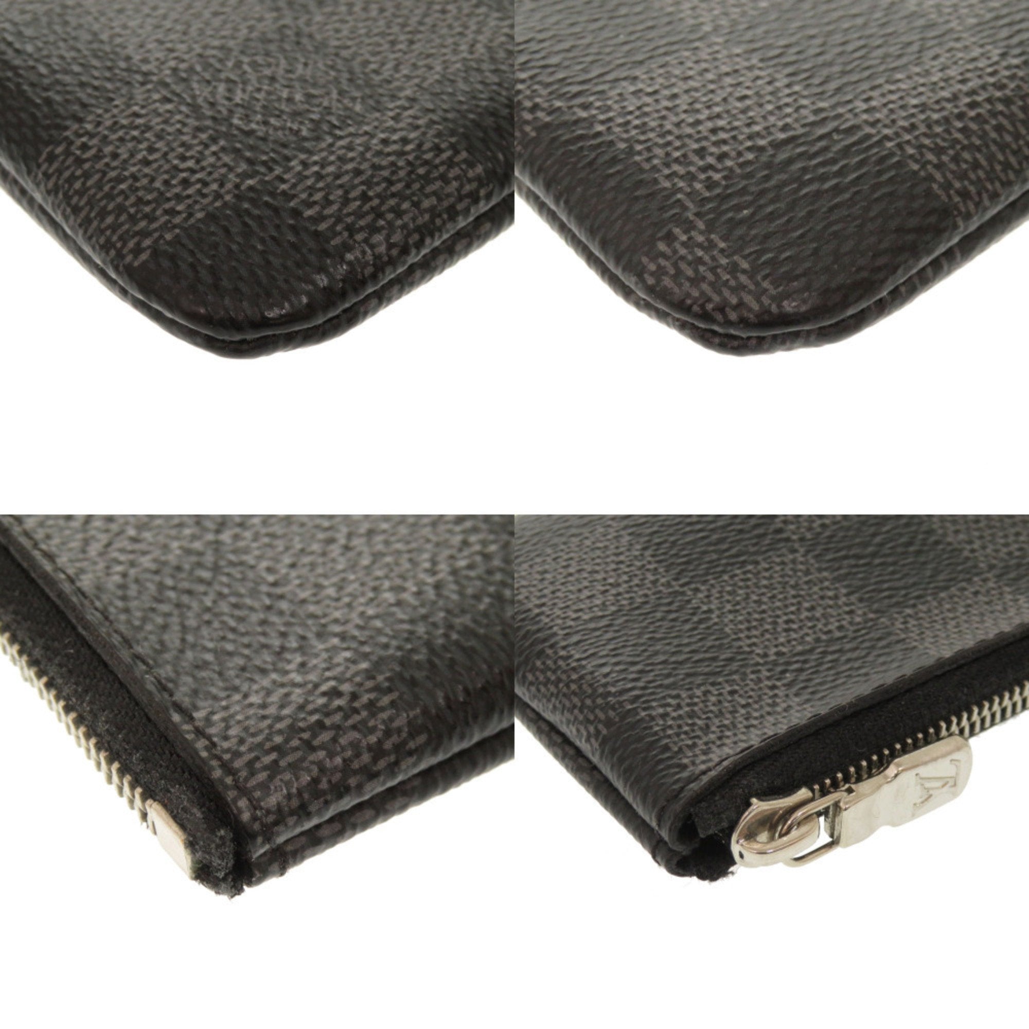 Louis Vuitton Black Damier Graphite Damier Graphite Canvas Coin Purse/Coin Case