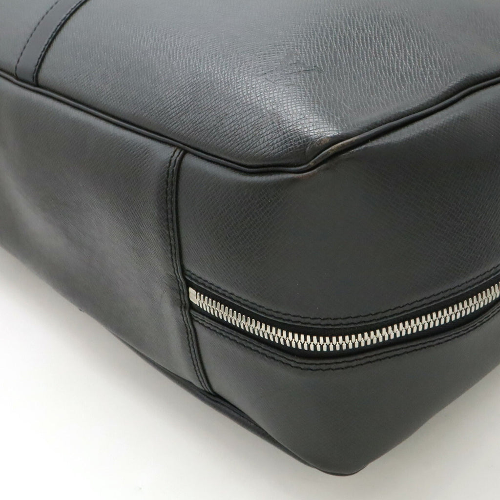 Louis Vuitton Ardoise Black Taiga Leather Boston Bag
