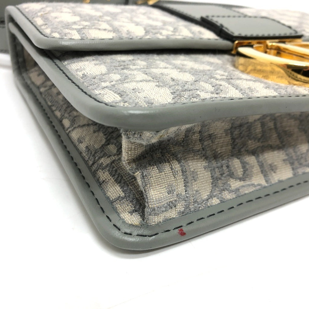 Christian Dior Gray Leather Shoulder Bag (Pre-Owned)