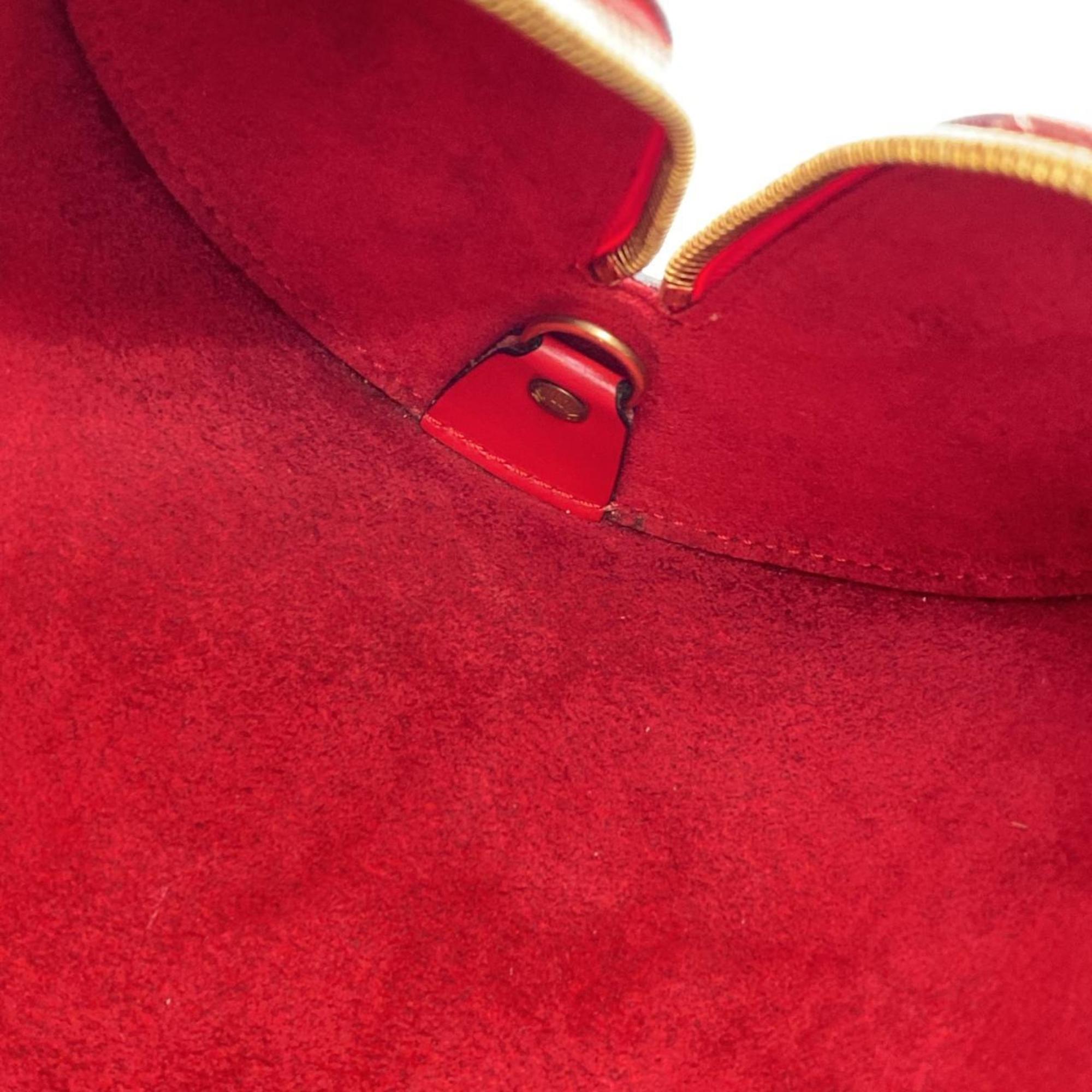 Louis Vuitton Red Color Leather Handbag