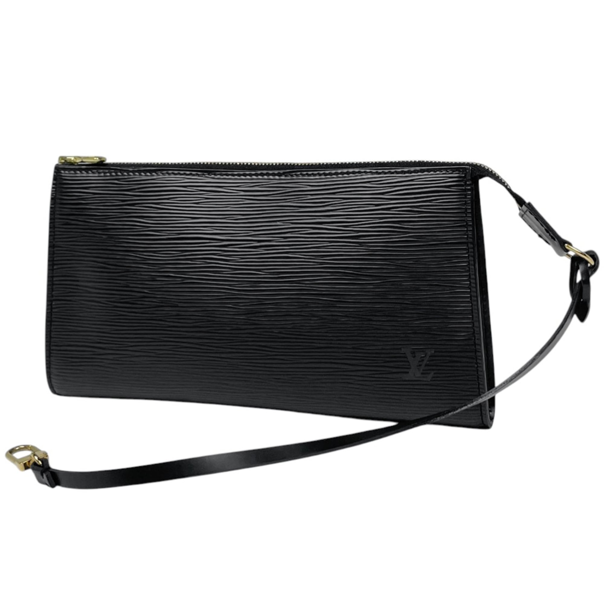 Louis Vuitton Black Noir Epi Leather Handbag Pochette Pouch