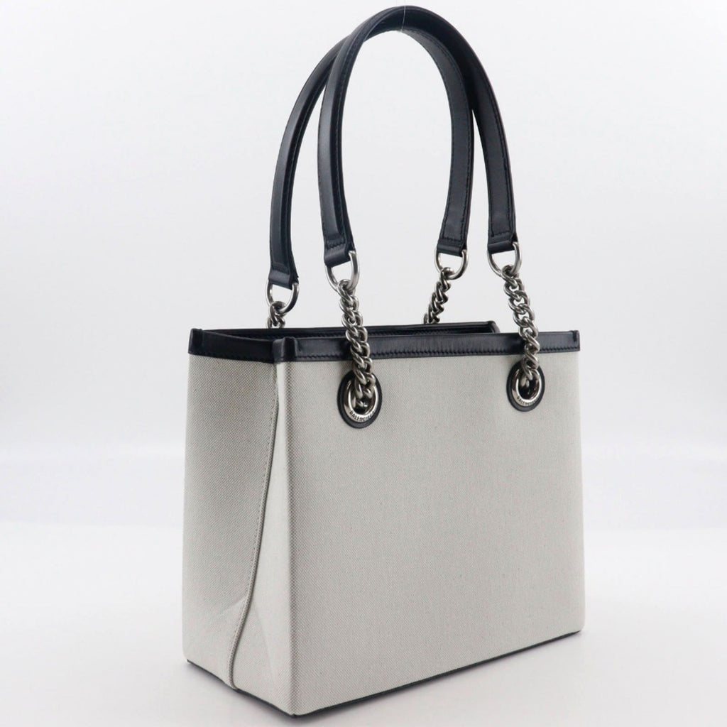 Balenciaga Light Gray Nylon Canvas Tote