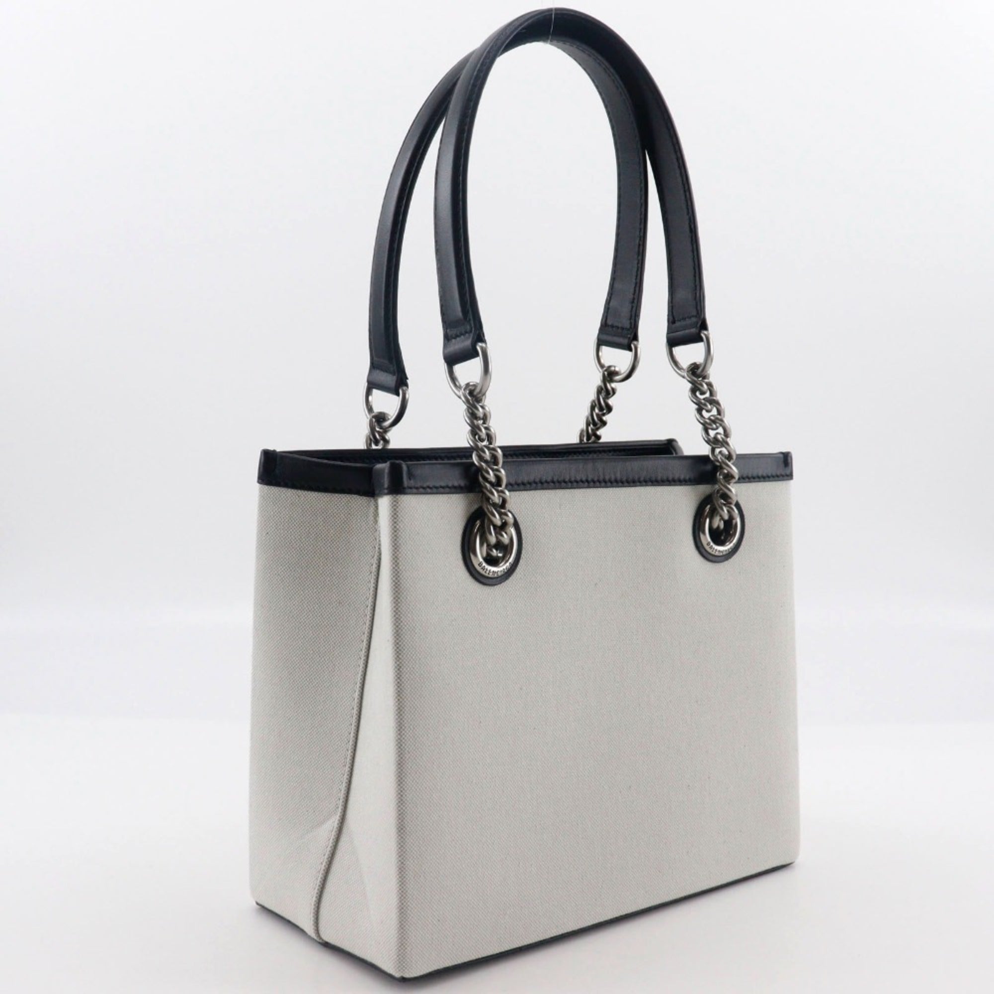 Balenciaga Light Gray Nylon Canvas Tote