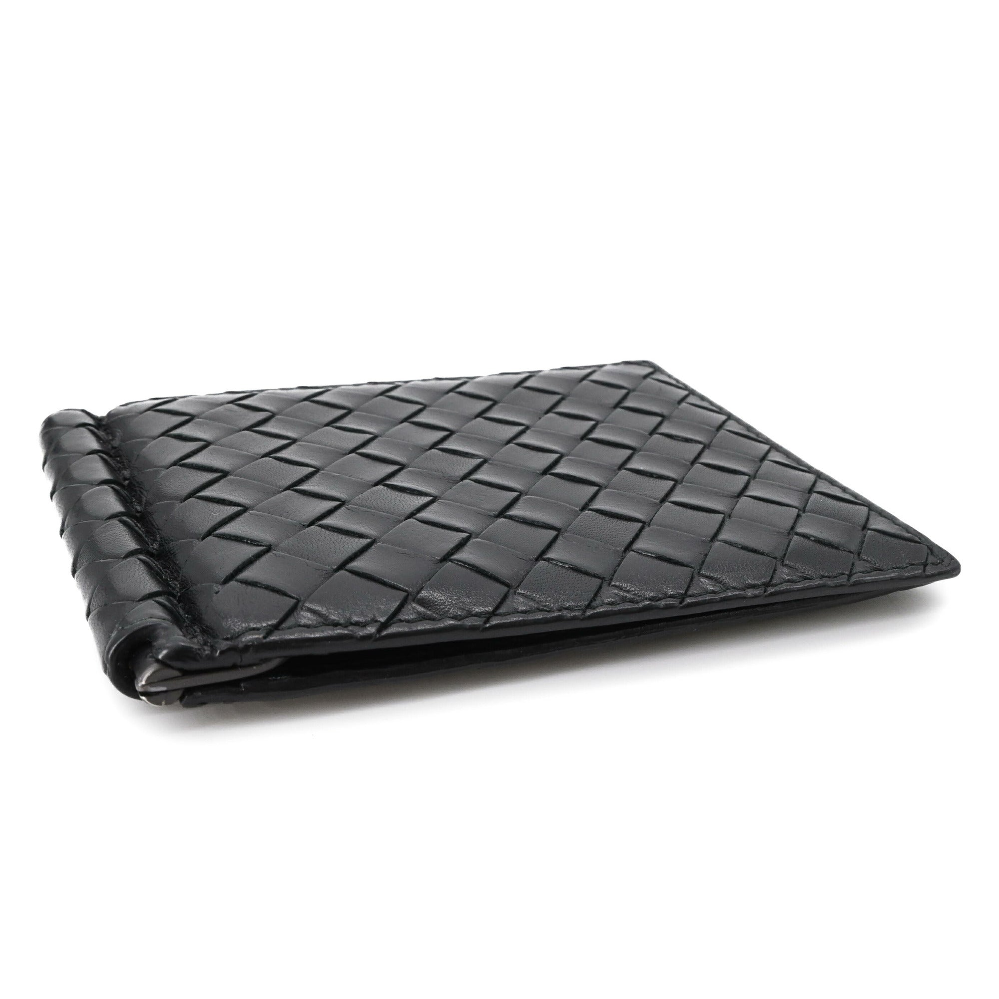 Bottega Veneta Intrecciato Black Money Clip