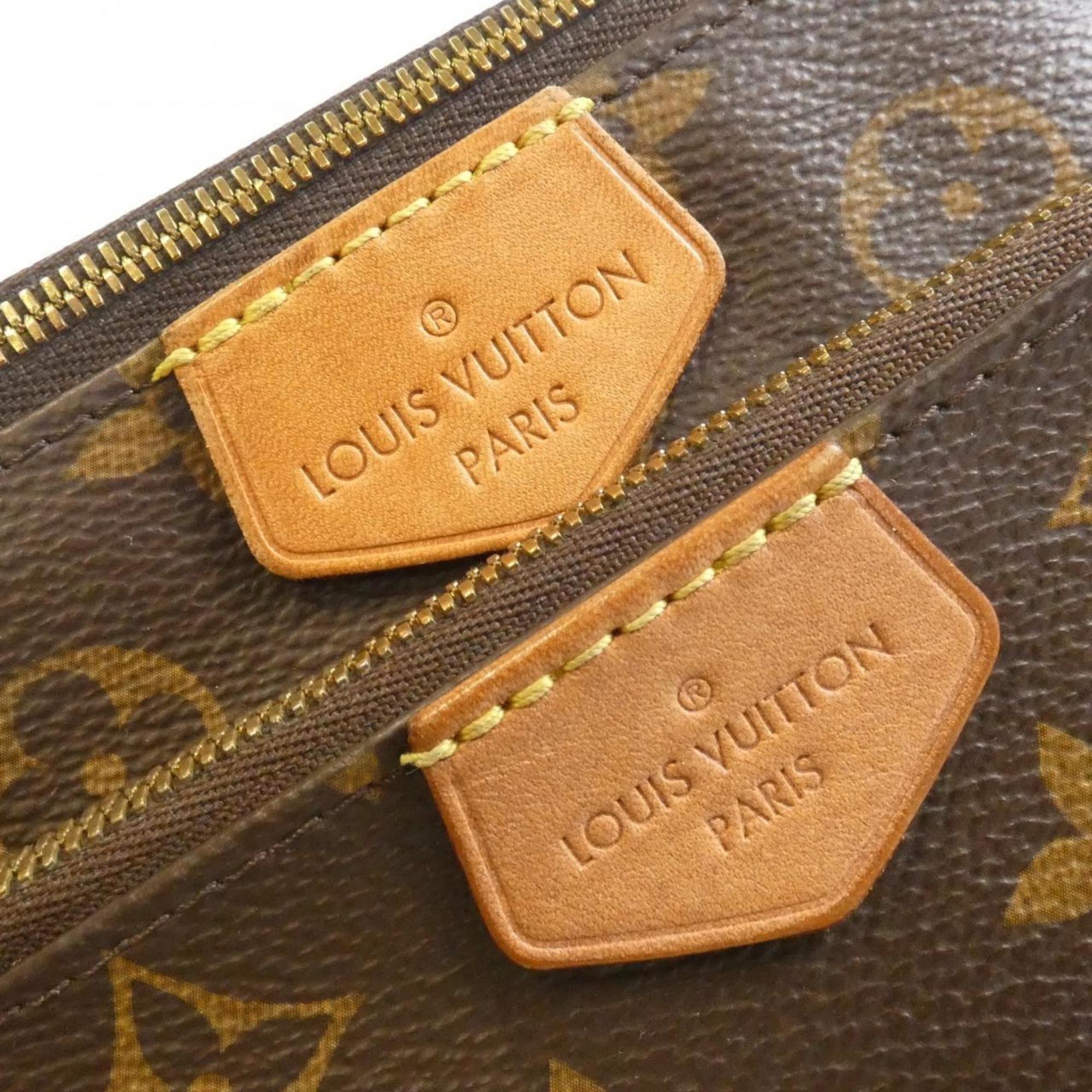 Louis Vuitton Khaki Marron Coated Canvas Pochette Pouch Shoulder Bag