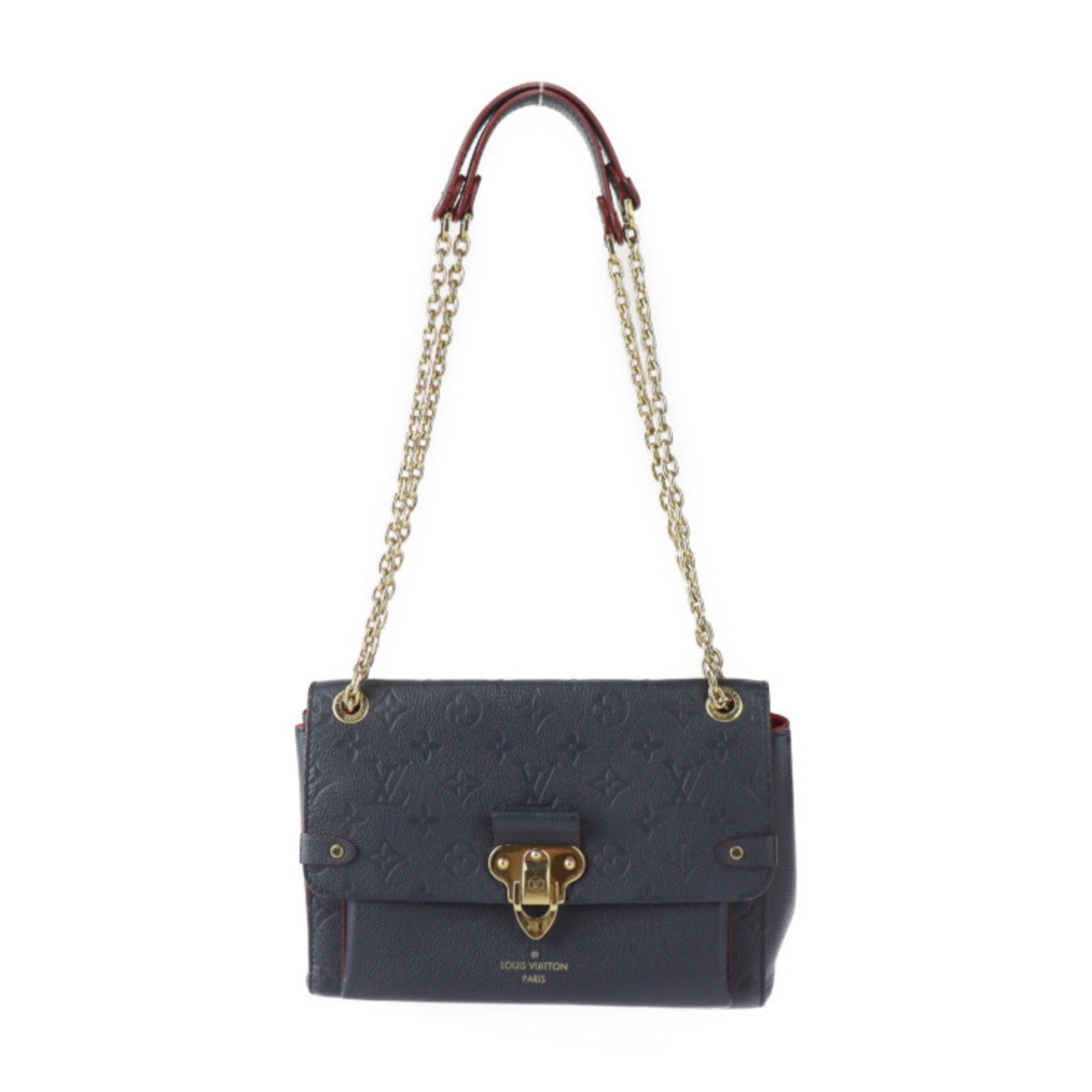 Louis Vuitton Monogram Empreinte Marine Rouge Leather Handbag Pochette Shoulder Bag