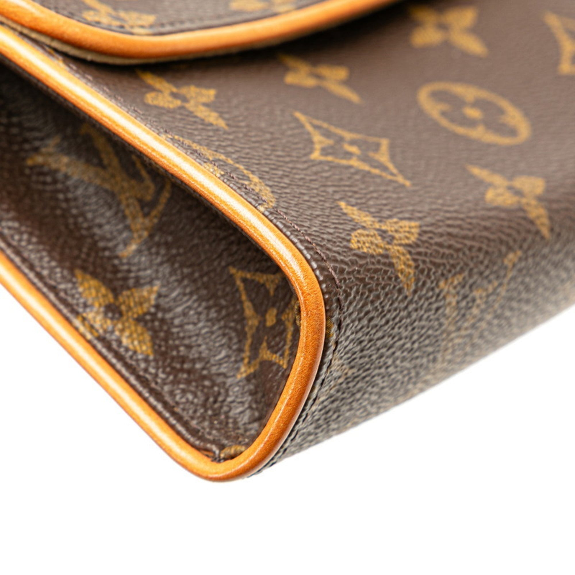 Louis Vuitton Brown Pvc Leather Pochette Sling Bag