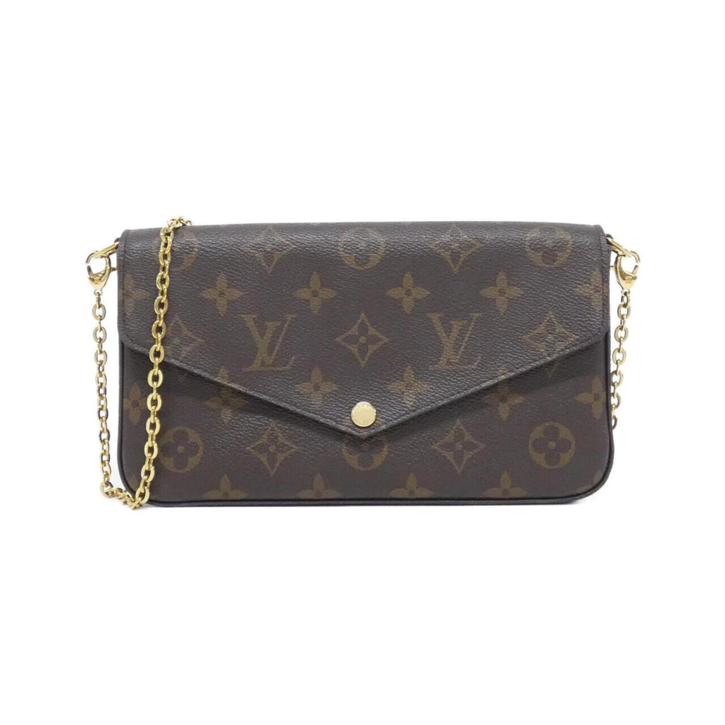 Louis Vuitton Marron Coated Canvas Pochette Shoulder Bag