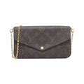 Louis Vuitton Marron Coated Canvas Pochette Shoulder Bag