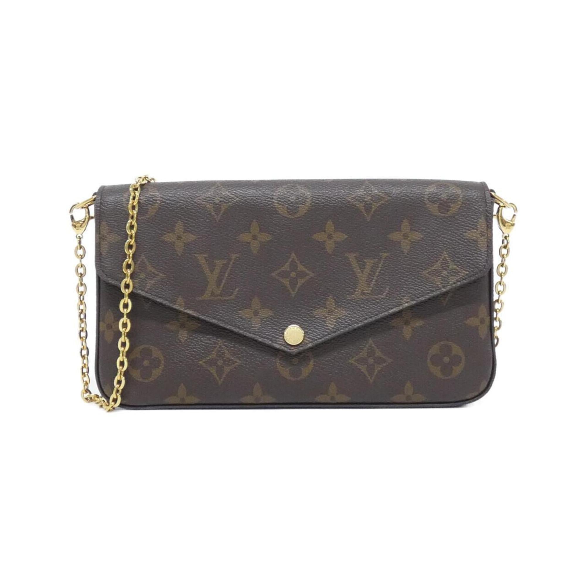 Louis Vuitton Marron Coated Canvas Pochette Shoulder Bag