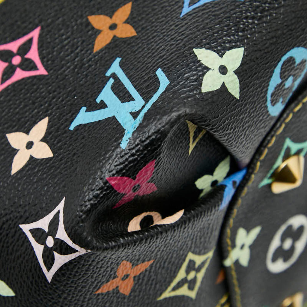 Louis Vuitton Black Multi-Color Noir Pvc Leather Shoulder Bag Tote Bag