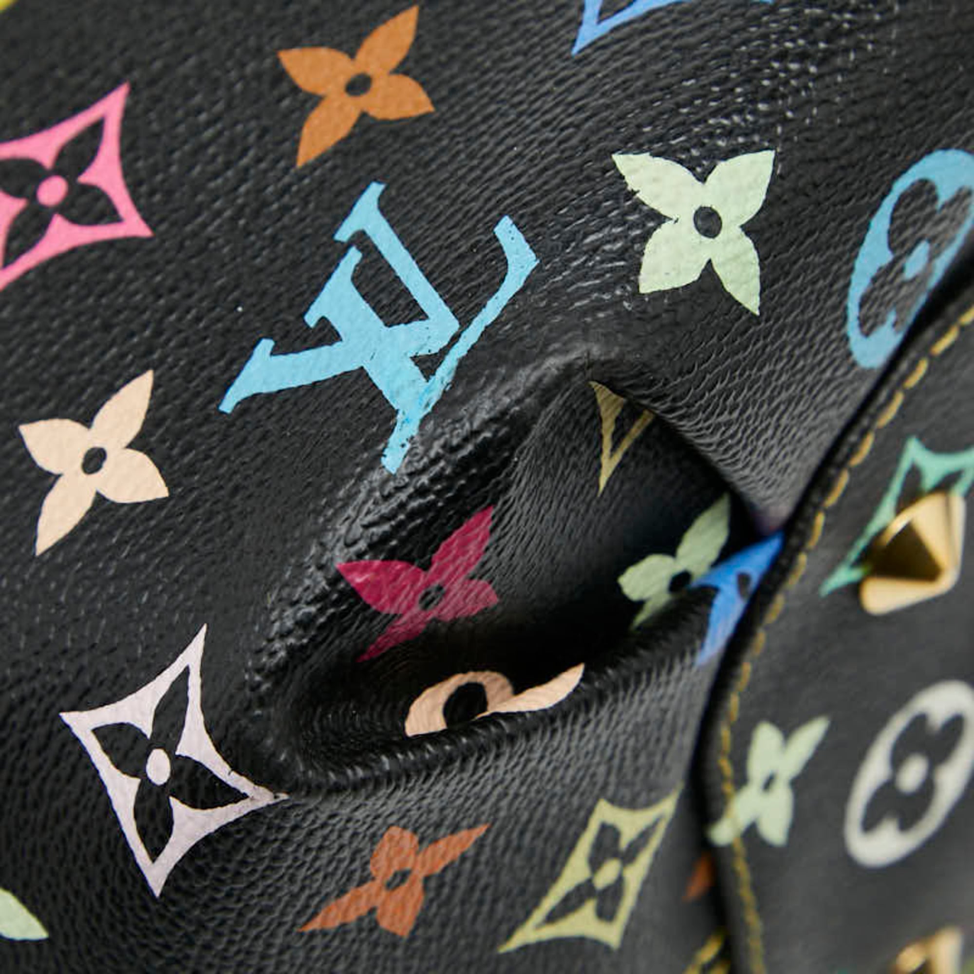 Louis Vuitton Black Multi-Color Noir Pvc Leather Shoulder Bag Tote Bag