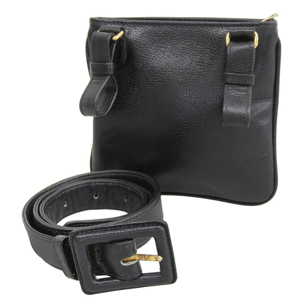 Chanel Black Grained Calfskin Fanny Pack