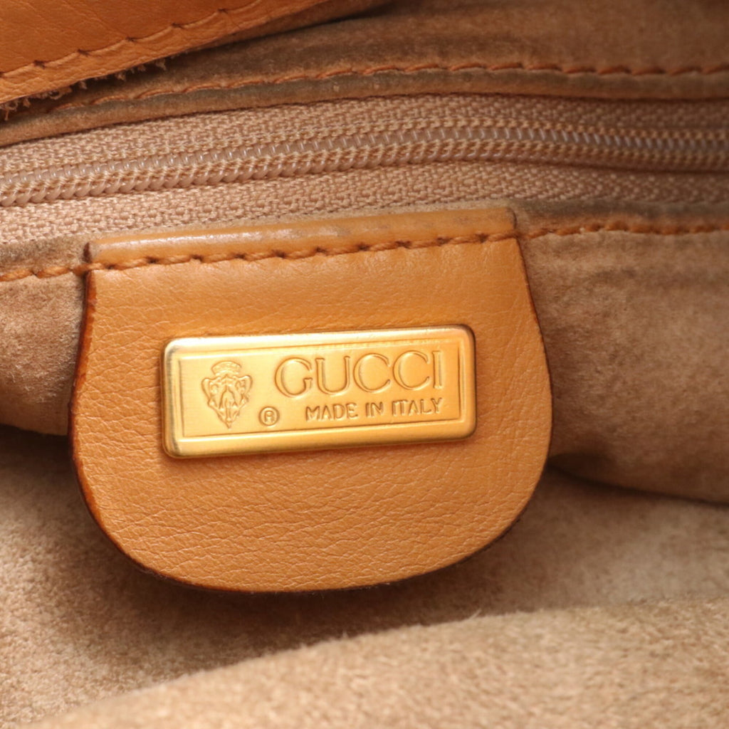 Gucci Brown Leather Shoulder Bag (Pre-Owned)