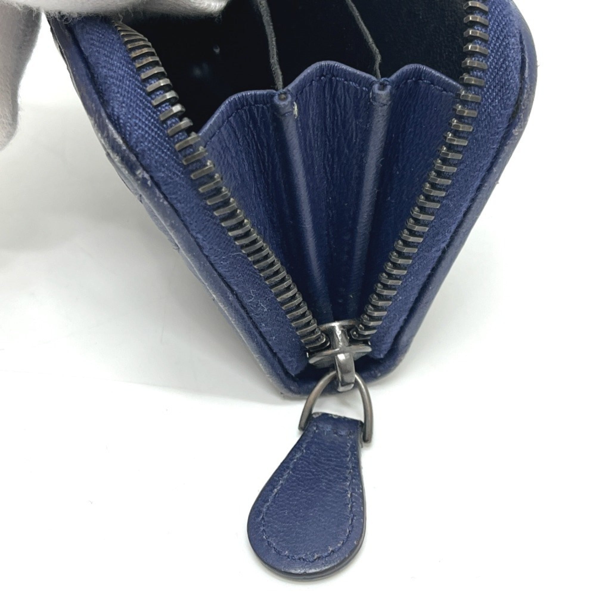 Bottega Veneta Intrecciato Blue Leather Coin Purse/Coin Case
