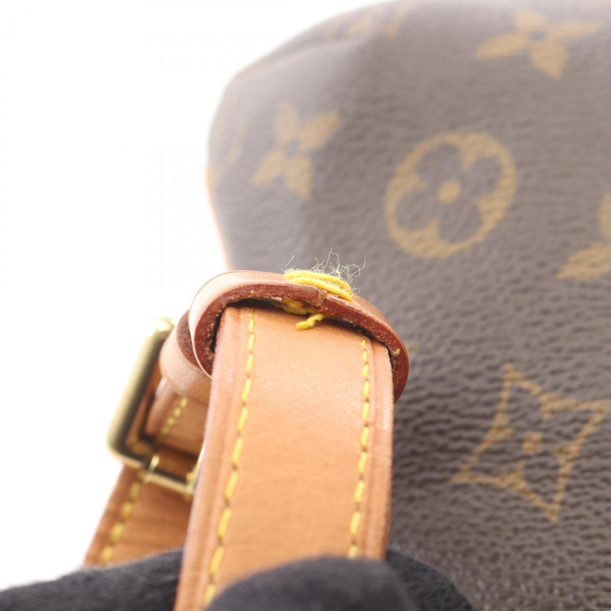 Louis Vuitton Brown Coated Canvas Leather Shoulder Bag
