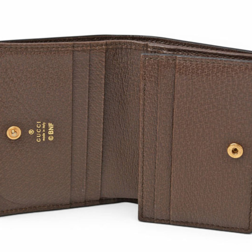 Gucci Gg Supreme Beige Brown Gg Supreme Canvas Wallet (Bi-Fold) (Pre-Owned)