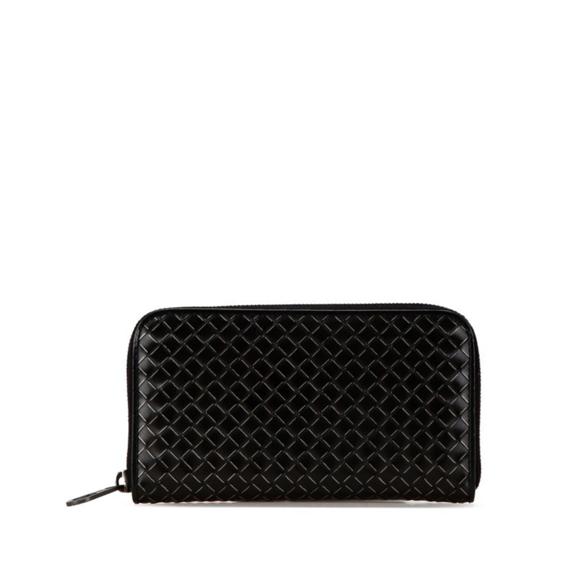 Bottega Veneta Black Leather Long Wallet (Bi-Fold)