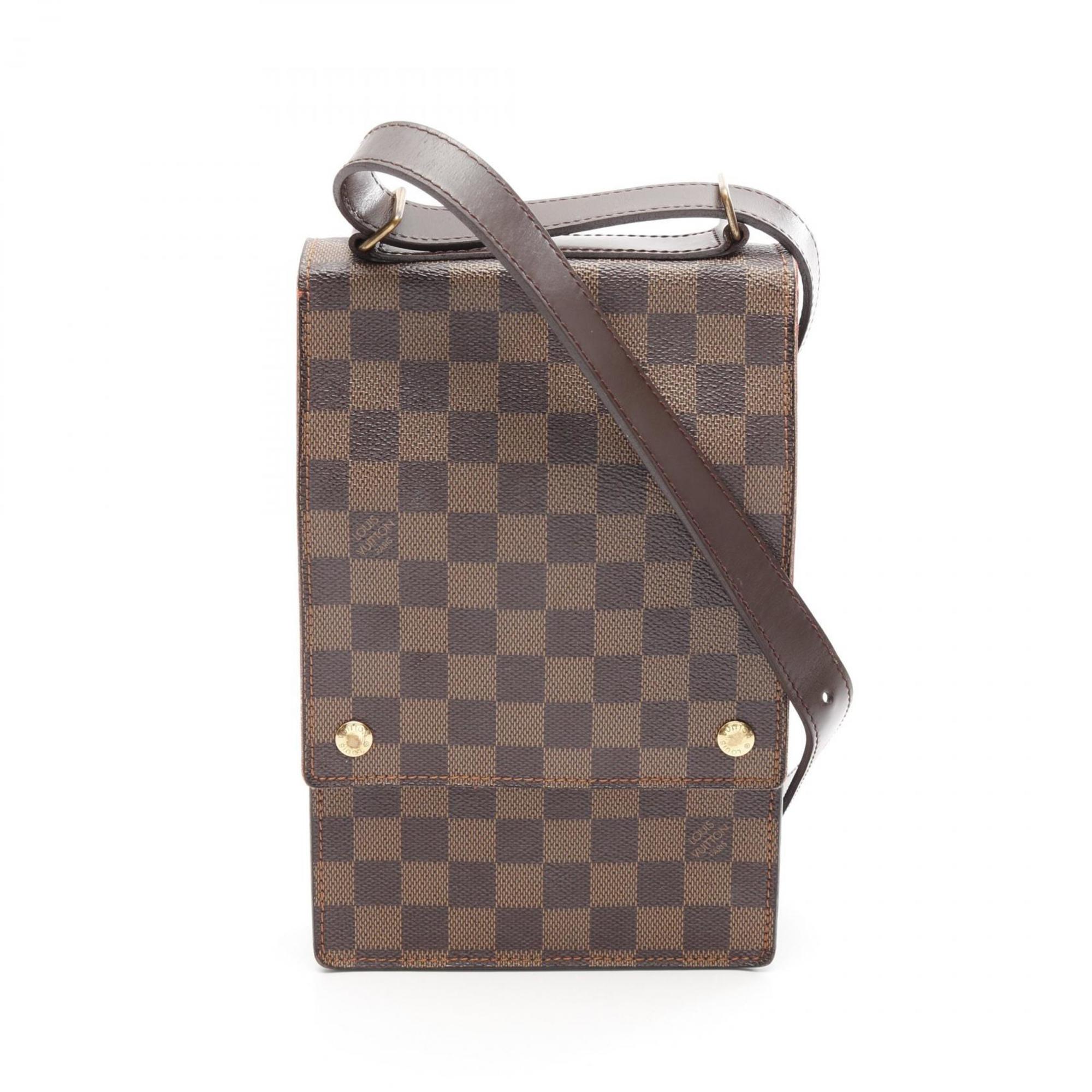 Louis Vuitton Brown Coated Canvas Shoulder Bag
