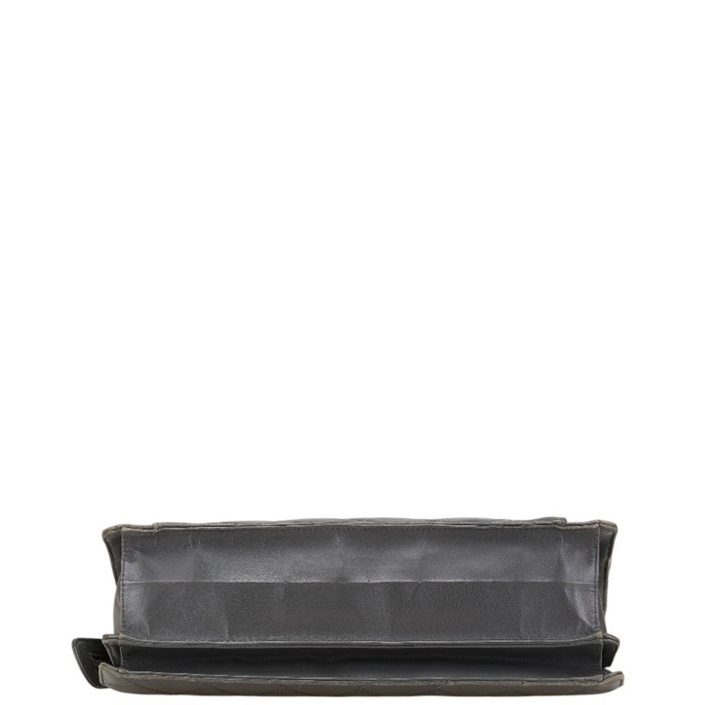 Chanel Gray Leather Shoulder Bag