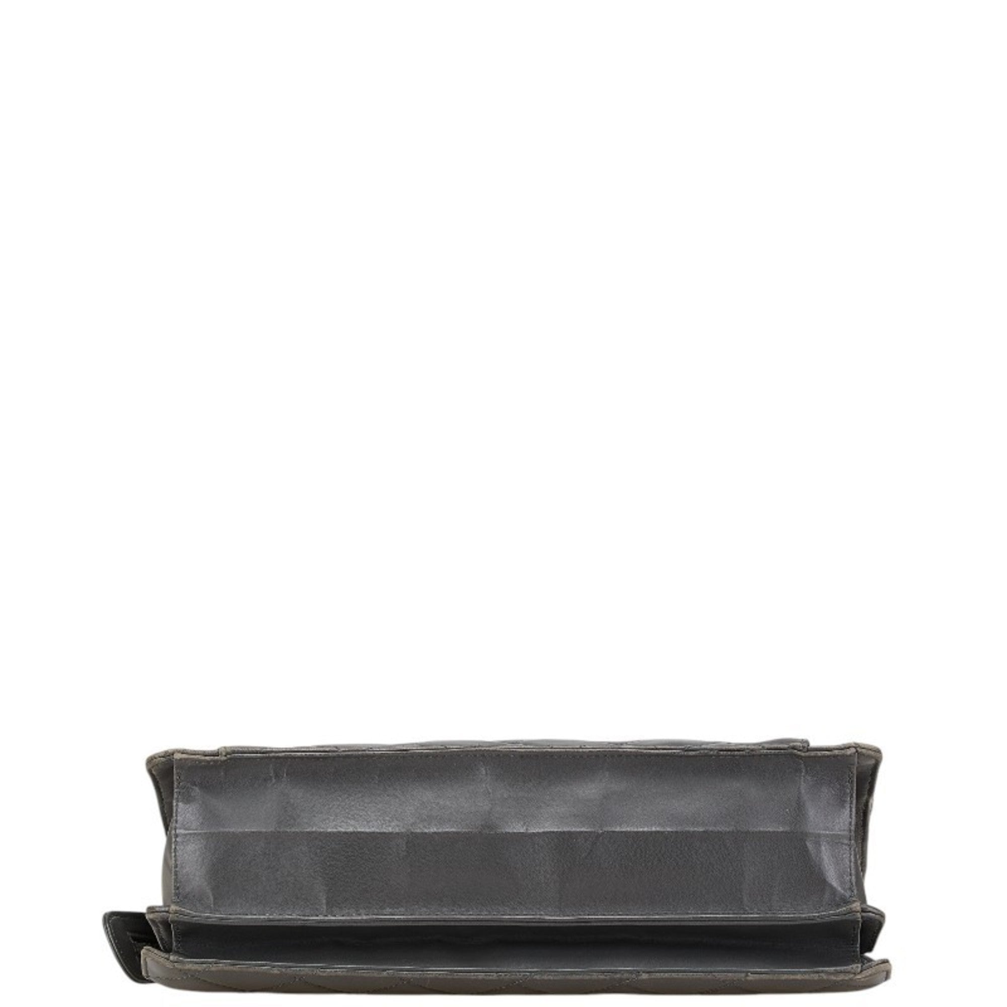 Chanel Gray Leather Shoulder Bag