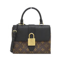 Louis Vuitton Black Marron Coated Canvas Leather Handbag