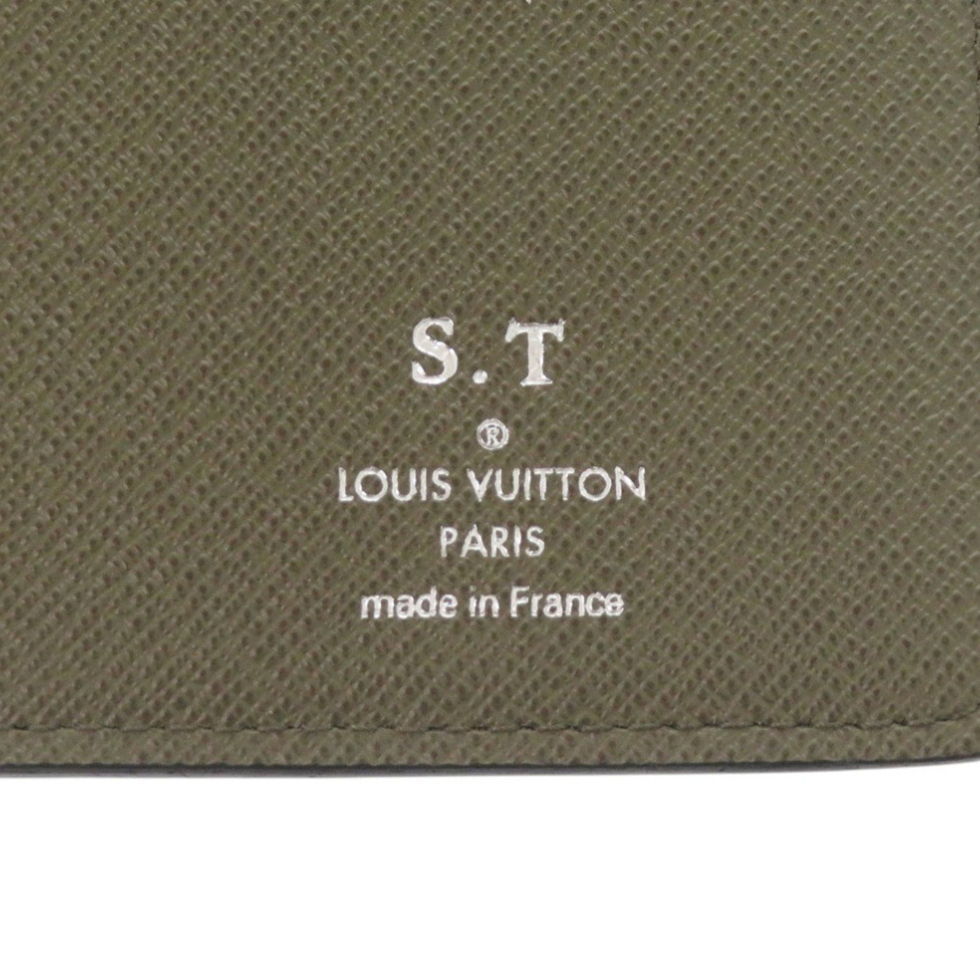Louis Vuitton Khaki Taiga Leather Long Wallet
