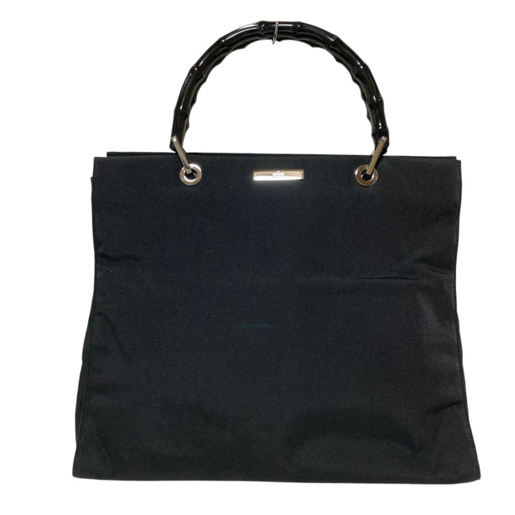 Gucci Bamboo Black Fabric Handbag (Pre-Owned)