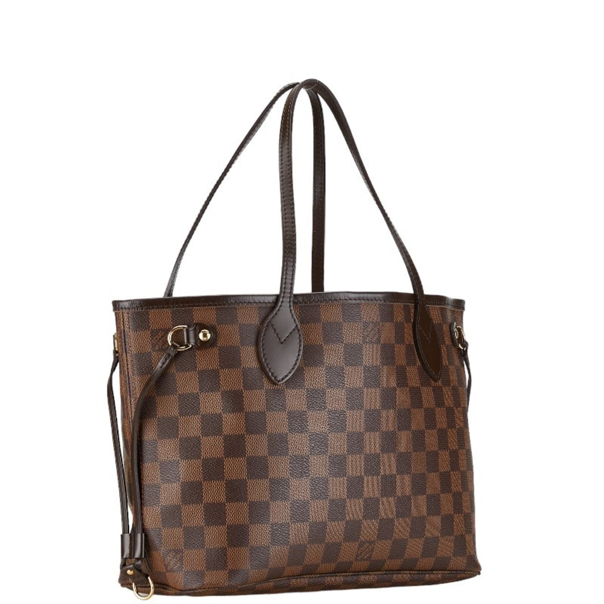 Louis Vuitton Brown Pvc Leather Handbag Pochette Pouch Tote Bag