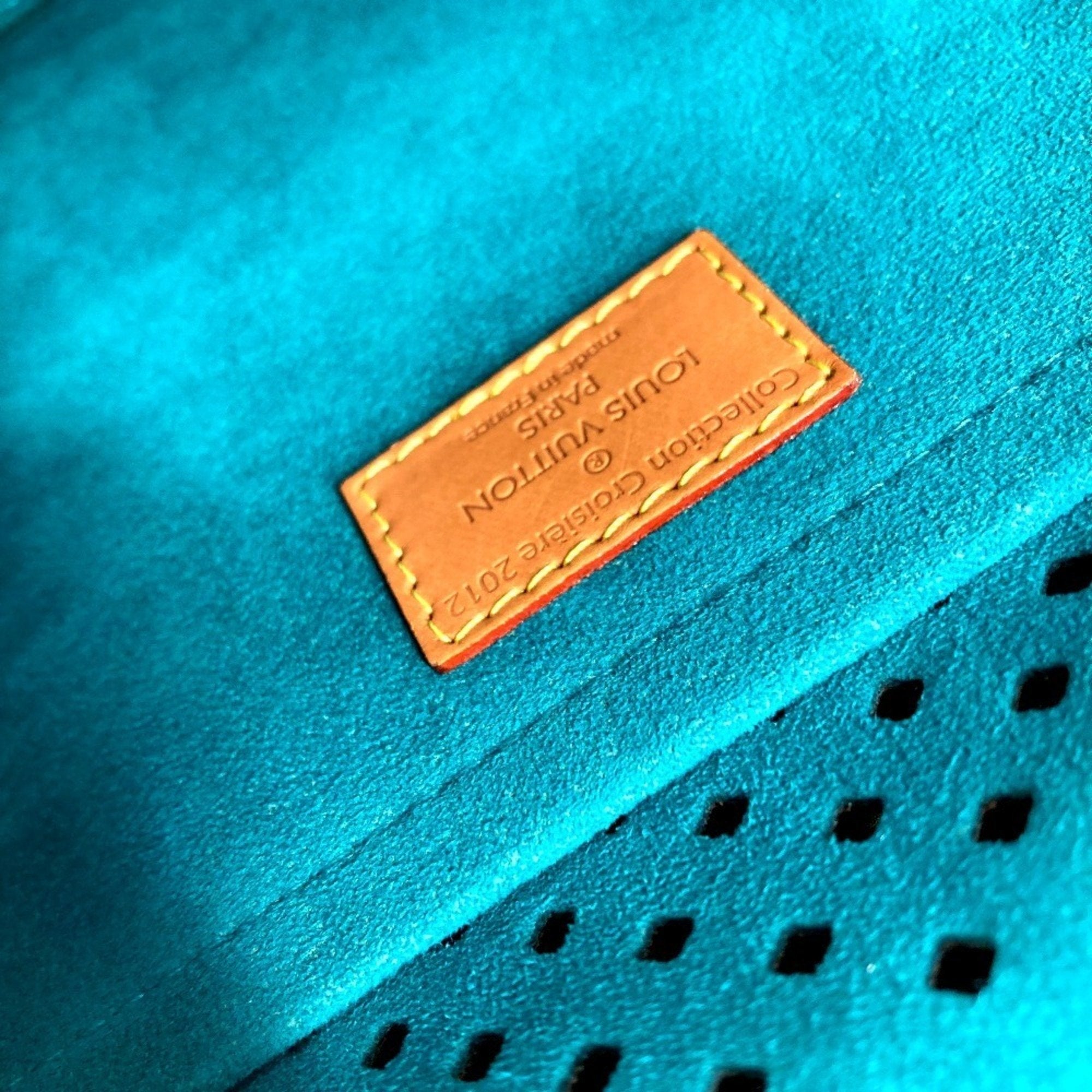Louis Vuitton Blue Brown Monogram Monogram Perforated Shoulder Bag