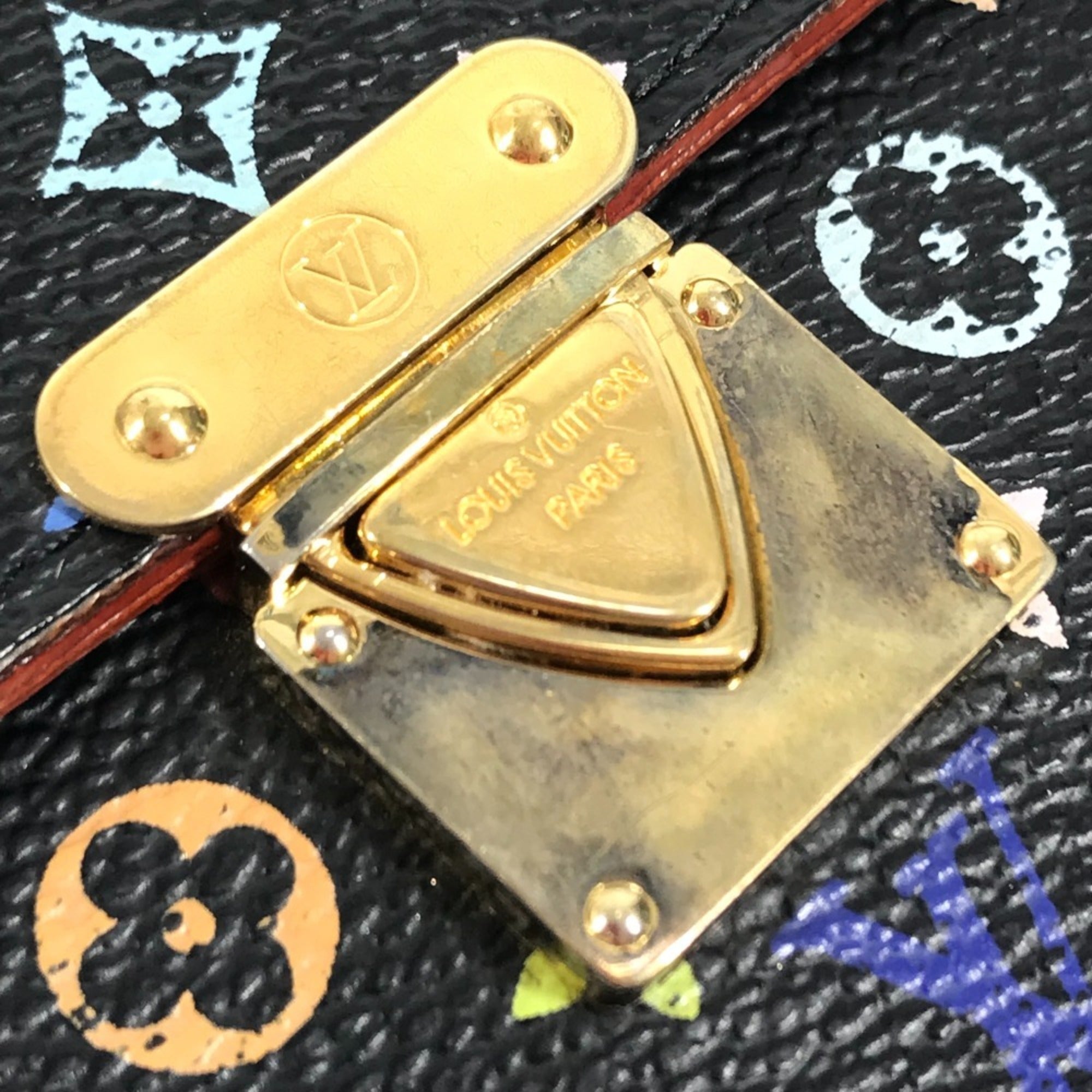 Louis Vuitton Black Monogram Multicolore Bill Wallet (Tri-Fold)