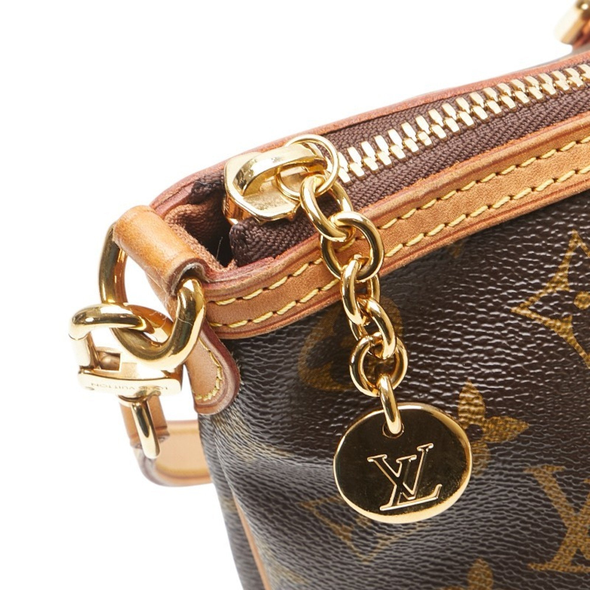 Louis Vuitton Brown Pvc Leather Handbag Shoulder Bag