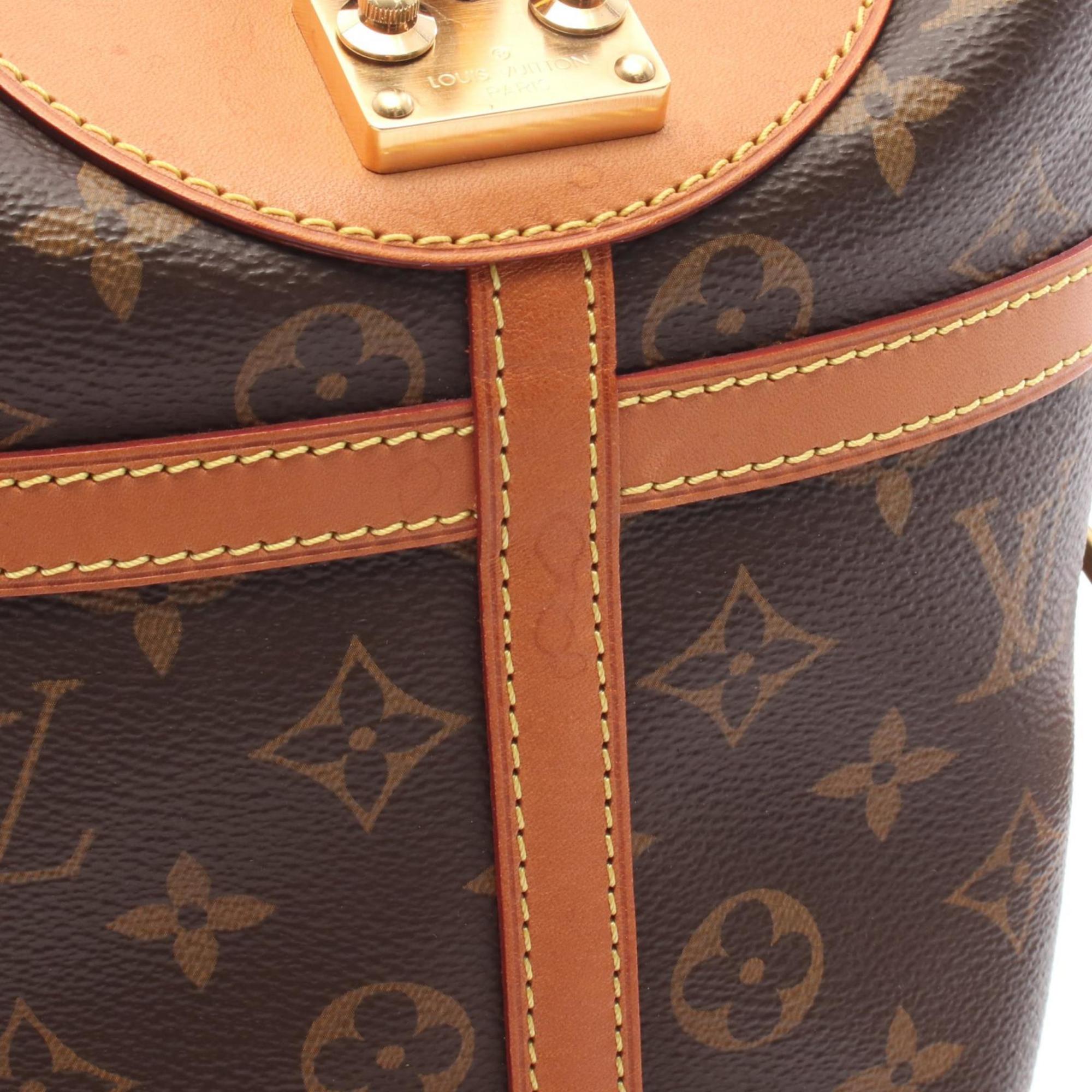Louis Vuitton Brown Monogram Coated Canvas Leather Handbag